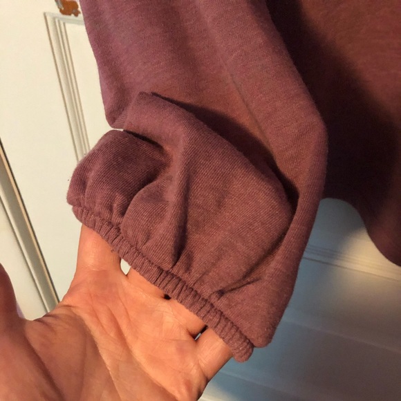 Mauve Ruffle Sleeve Sweatshirt - Picture 4 of 5